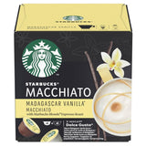 STARBUCKS Probierset, paquete variado de tazas blancas de Nescafé Dolce Gusto Kaffeekapseln y Vanilla Macchiato de Nescafé Dolce Gusto Kaffeekapseln 6 x 12 (72 cápsulas, 36 porciones)