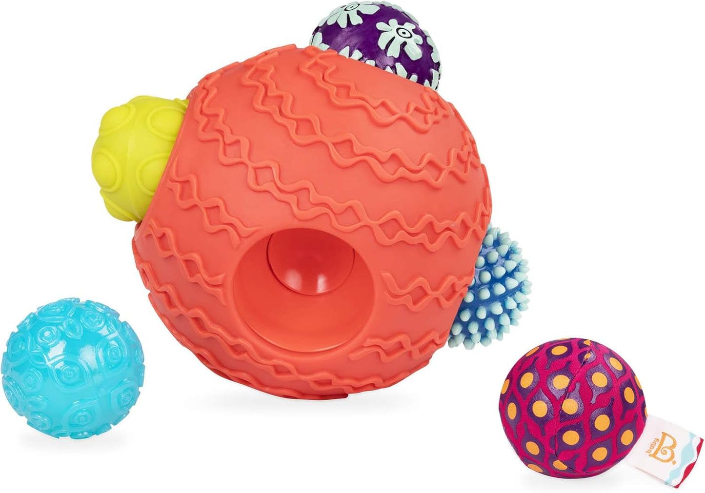 B. Toys Juguete Bebé Juguete Bebé Juguete Motriz con Luz - Juguete Bebé para Recién Nacidos, Niñas y Niños a Partir de 0 Meses, Sin PVC Bebe Naty Shop Toys 6 Pelotas