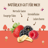 Granola Allos Hof con frutos rojos | Muesli orgánico | Muesli con frutos rojos | Muesli crujiente | Cereales para el desayuno | Paquete de 6 (6 x 300 g), 1 pieza (paquete de 6)