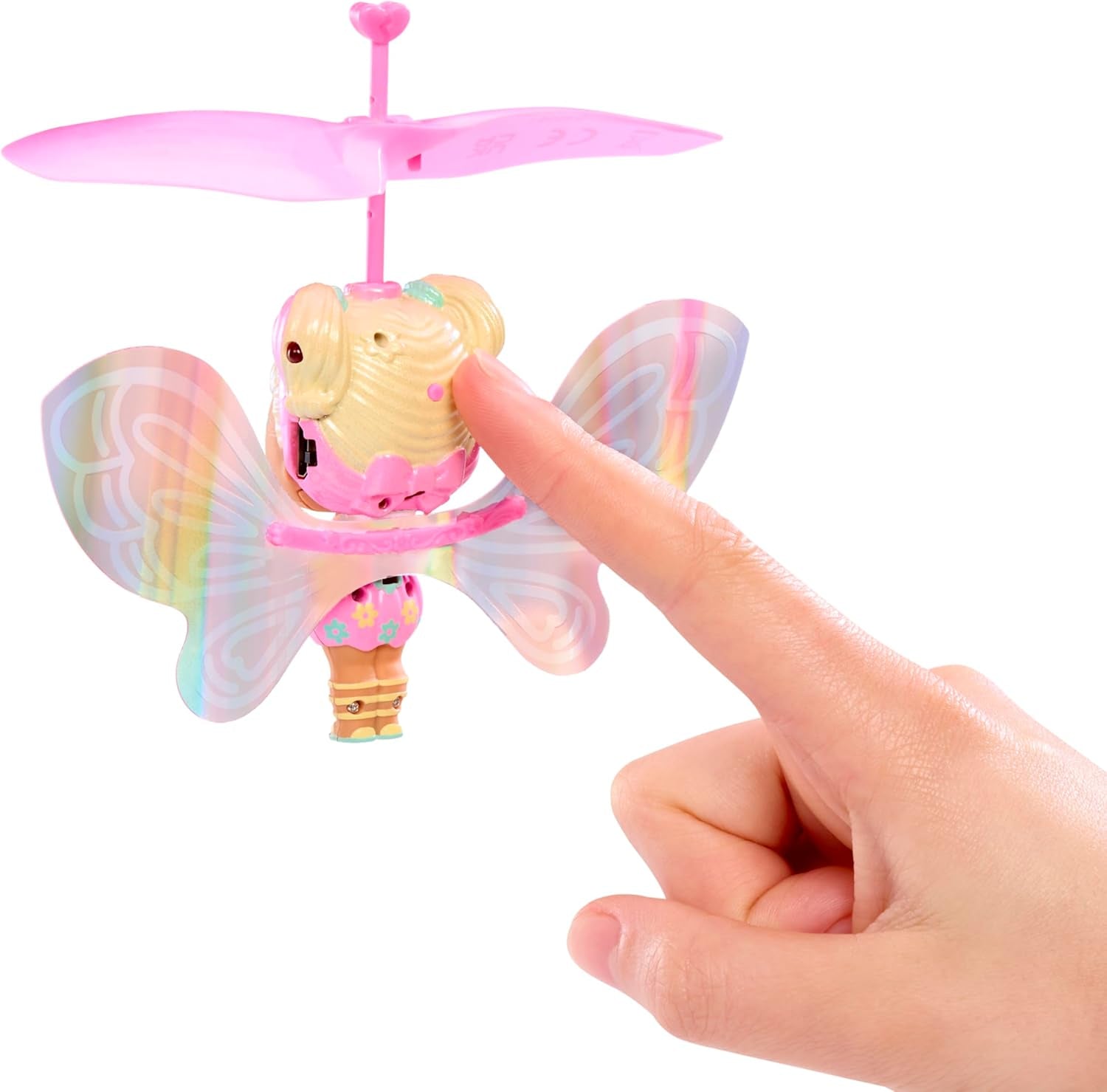 Jajaja ¡Sorpresa! Magic Flyers Fairies Tots - Flower Child - Incluye 1 muñeca y 1 varita mágica en un pack con forma de flor, 2 para coleccionar, Rosa