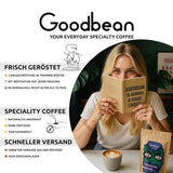 santos | Granos de café 2500g - 100% Arábica de Brasil | para espresso, capuchino o café filtrado fuerte | Asado omnidireccional | Café clásico: la introducción perfecta al café especial