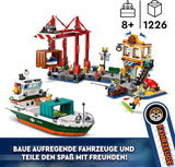 LEGO City Puerto con barco de carga, juguete de construcción para niños y niñas a partir de 8 años, idea de regalo para niños, grúa para contenedores, barco de juguete y 8 minifiguras 60422 Juegos de construcción Besuche den LEGO-Store