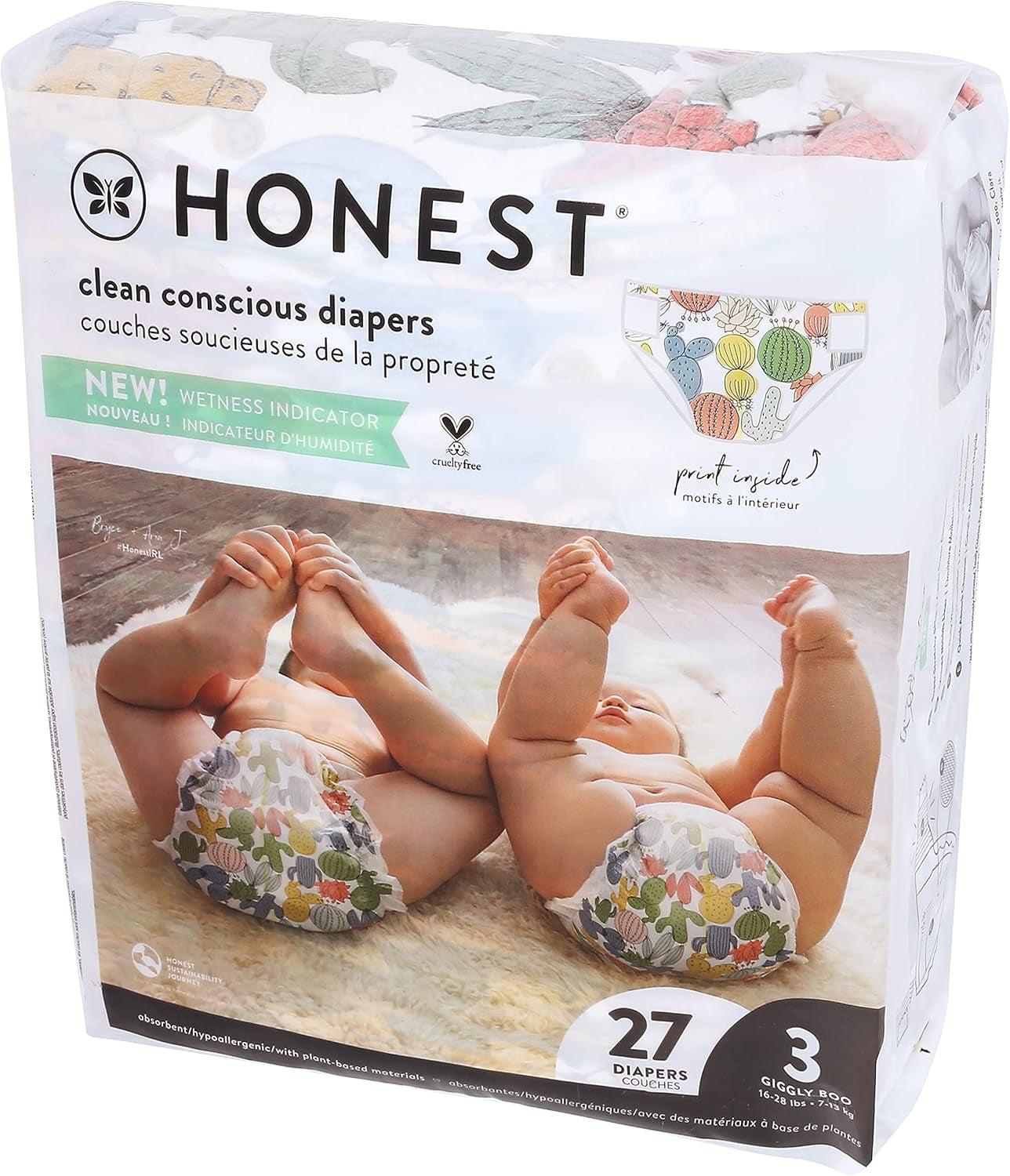 – Pañales desechables ecológicos y de alta calidad, Pandas, talla 3 (7,3–12,7 kg), 27 piezas