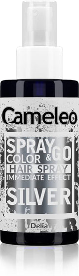 Cameleo - Spray & Go - tinte para el cabello en spray - morado - para cabello rubio, rubio platino y gris - simplemente rociar y listo - semipermanente - resultado instantáneo - tinte para el cabello carnaval en spray - 150 ml Naty Shop tinte para el cabello plata 150 Ml (1 pack)