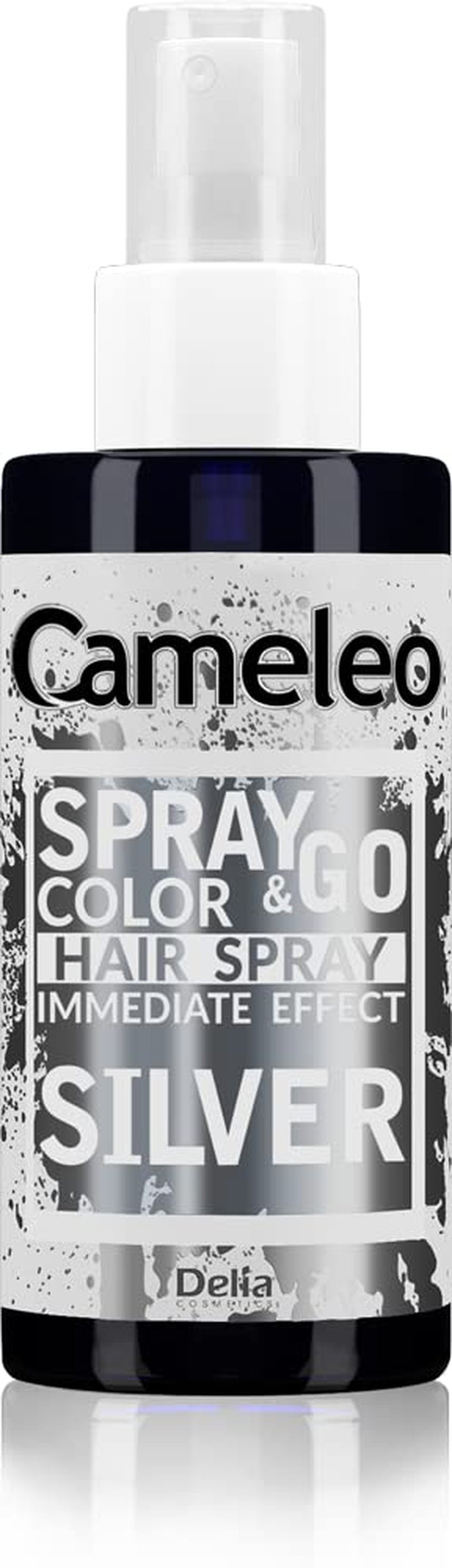 Cameleo - Spray & Go - tinte para el cabello en spray - morado - para cabello rubio, rubio platino y gris - simplemente rociar y listo - semipermanente - resultado instantáneo - tinte para el cabello carnaval en spray - 150 ml Naty Shop tinte para el cabello plata 150 Ml (1 pack)
