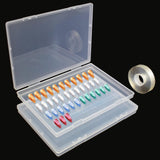 2 uds 30cm cinta adhesiva de doble cara caja de almacenamiento de uñas artificiales caja rectangular transparente cajas de embalaje de plástico contenedor de puntas de uñas uñas artificiales 21,8x15,5 cm