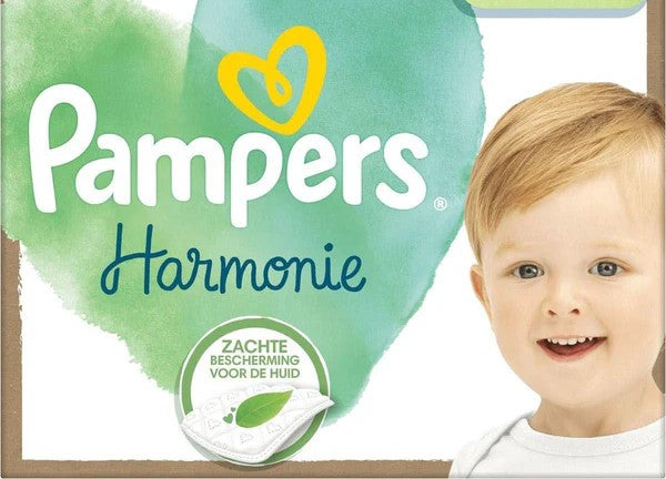 Pañales Pampers Harmony para bebés talla 5 11-16 kg 38 piezas - Suave para la piel del bebé