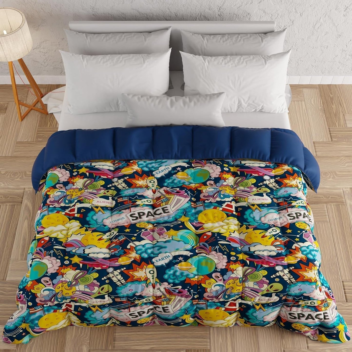 PETTI Artigiani Italiani - Edredón de invierno, Edredón de invierno, Edredón sencillo, Doble cara, Monocolor e impresión digital, 100% microfibra hipoalergénica, Made in Italy Naty Shop edredones y edredones