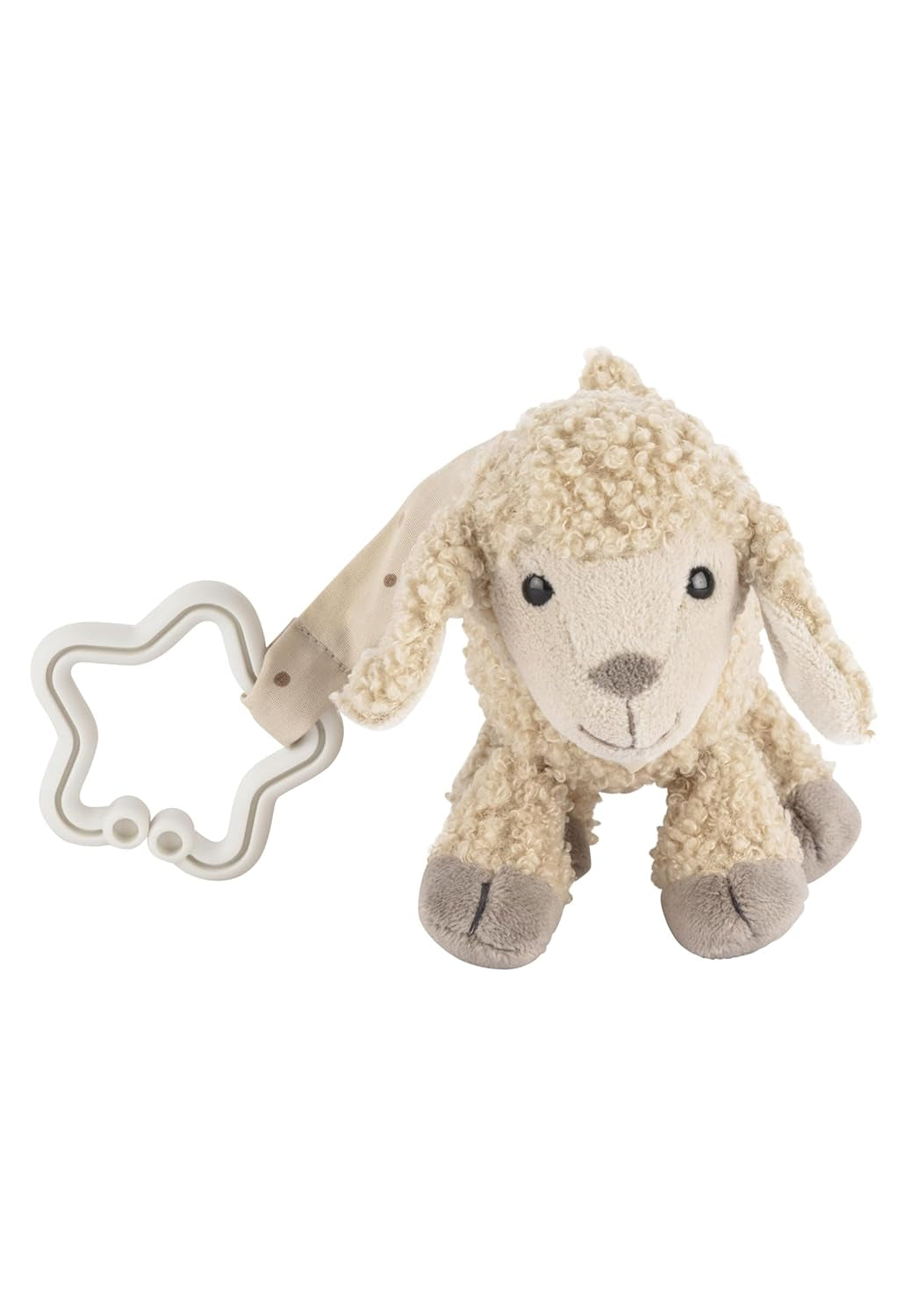 Sterntaler Colgante Oveja Flocado - Juguete Cochecito de Tela Suave - Juguete Colgante Bebé - Color Arena Suspensión Estrella Juego Lazo Colgante Bebe Toys Naty Shop