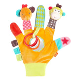 Fehn Marioneta de mano para bebé Cocodrilo - Peluche con sonajero, papel crujiente, mordedor y chirriador - Marioneta de mano para bebé - Juguete que hace estallar para bebés y niños pequeños a partir de 6 meses Juguetes para bebés Naty Shop Safari