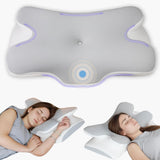 Almohada Para El Cuello Almohada Ortopédica Para La Cabeza Almohada De Espuma Con Memoria Almohada De Impacto Lateral - Diseño Ergonómico Forma Hueca Para Impactos Laterales, Espalda Y Abdominal Gris Claro Almohadas Ortopédicas Cervicales Naty Shop Gris Claro 66X36X14Cm