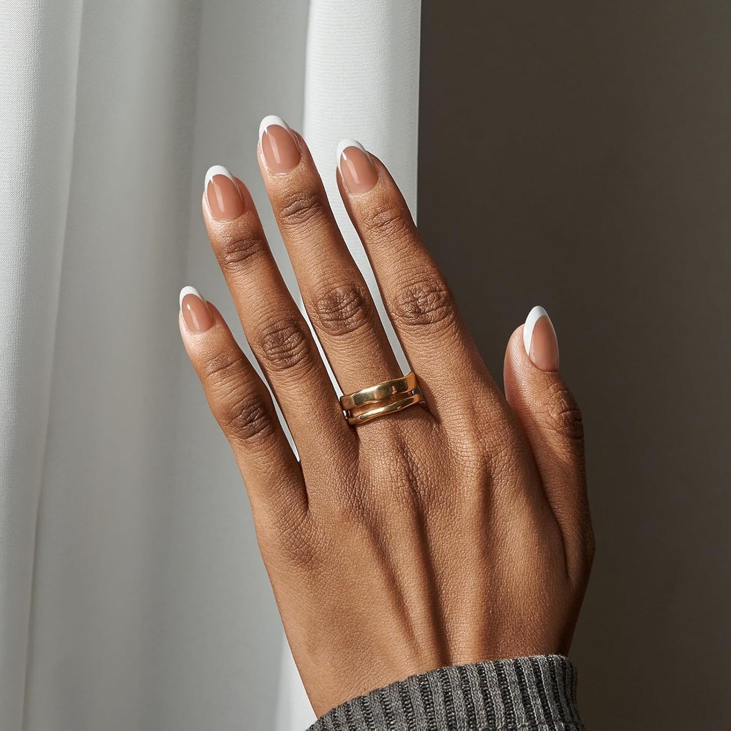 Btartbox Uñas Postizas Cuadradas Cortas Pegamento Baby Boomer En Uñas Postizas Rosa Degradado Blanco Uñas Artificiales Cortas con Pegamento para Uñas 30 Piezas Uñas Postizas Cuadradas