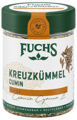 Fuchs Gewürze - Kreuzkümmel ganz - orientalisch-nussige Note für Falafel und Linsengerichte - ingredientes naturales - 60 g en wiederverwendbarer, recyclebarer Dosis