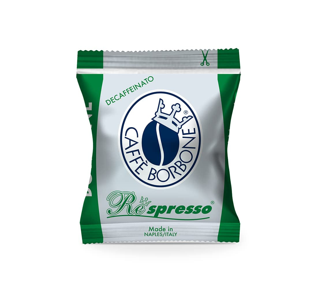 Caffè Borbone Kaffee Kapseln Respresso, Blaue Mischung, 100 unidades & Kaffee Kapseln Respresso, Entkofeinierte Dek Mischung - 100 unidades - Compatible con Häuslichen Kaffeemaschinen Nespresso®*
