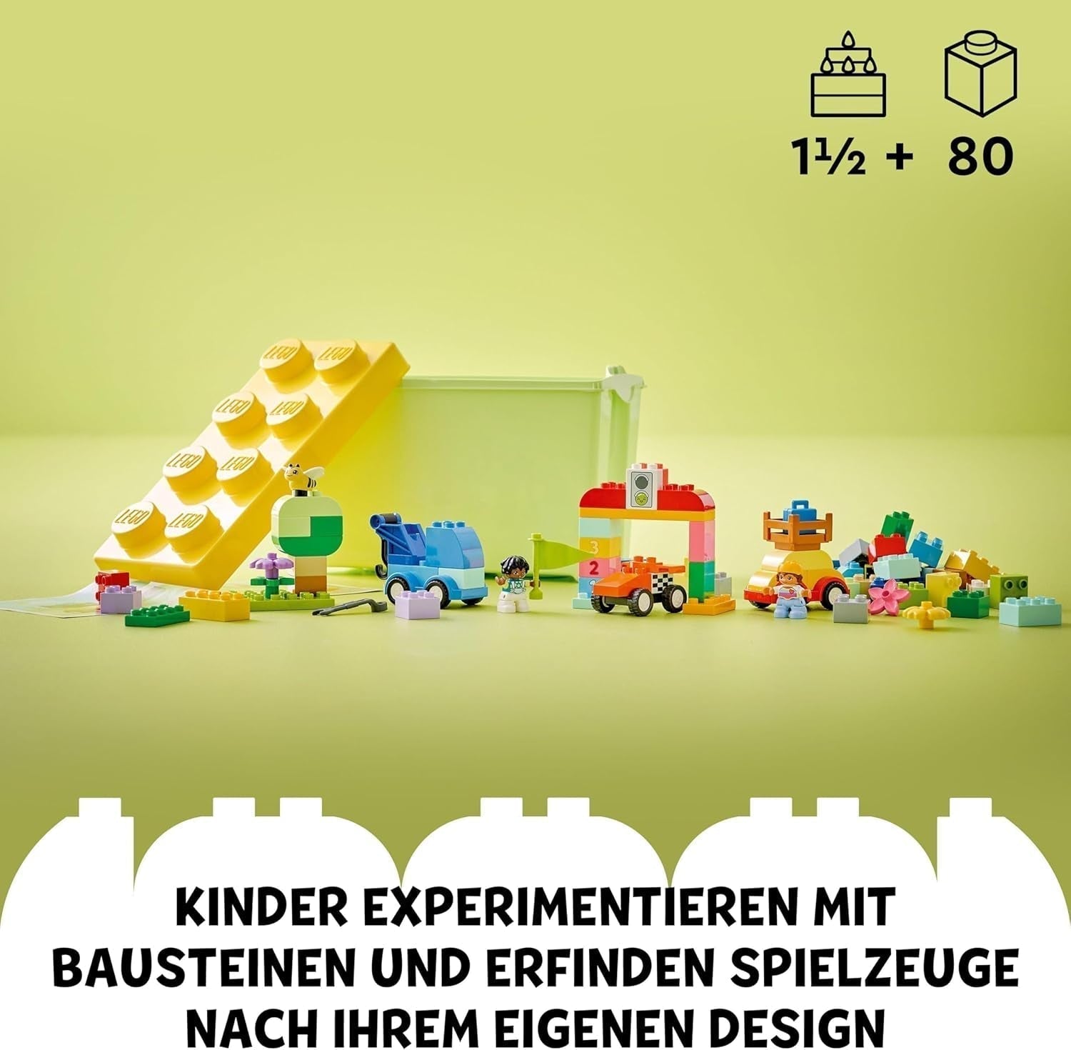 LEGO DUPLO Coches y camiones clásicos en caja de ladrillos, juego de vehículos para niños a partir de 1,5 años, juguete educativo creativo, coche de juguete y juego de coches de carreras 10439 Juegos de construcción Ver en LEGO-Store