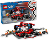 LEGO City Parada en boxes de F1 con equipo y Ferrari Speedster - Set de parada en boxes de Fórmula 1 con 1 piloto de carreras y 4 minifiguras mecánicas - Coche de carreras de juguete para niños y niñas mayores de 6 años - 60443 Juegos de construcción Beuche den LEGO-Store Default Title