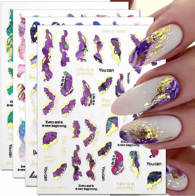 6 colores pegatinas de uñas de mármol bronceador pegatinas autoadhesivas plateadas pegatinas de uñas de mármol flor pegatinas de uñas de mármol 3D accesorios de diseño pegatinas de arte de uñas juego de pegatinas de uñas lámina de uñas