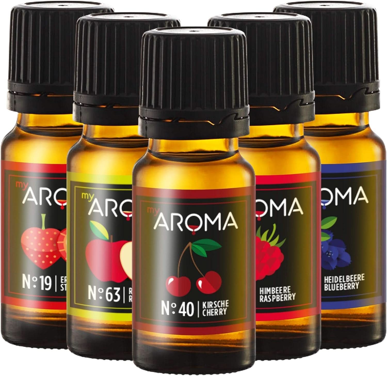 Miaroma | Set: Bosque y Pradera - Puro Sabor Natural con Sabor a Fruta y Sabor a Fruta (5 x 10 ml) | Edulcorantes sin azúcar y sin azúcar Naty Shop Prado del Bosque