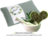 Gözze - Almohada con aroma a hierbas, relleno de mezcla de hierbas 200 g, funda 100% algodón, 30 x 20 cm - Almohadas estándar Plaid Green Naty Shop