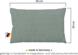Gözze - Almohada con aroma a hierbas, relleno de mezcla de hierbas 200 g, funda 100% algodón, 30 x 20 cm - Almohadas estándar Plaid Green Naty Shop