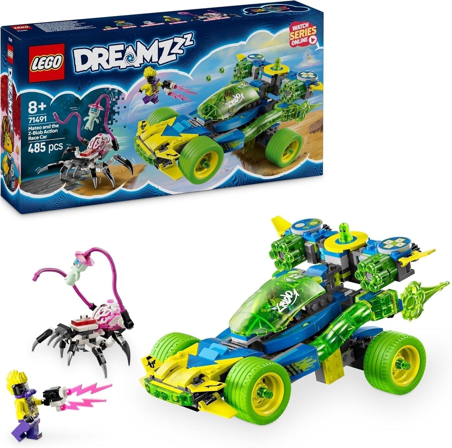 LEGO Dreamzzz Mateo con Z-Blob Action Racer, juego de fantasía 2 en 1 con vehículos, minifiguras y criaturas oníricas para niños a partir de 8 años, regalo para niños y niñas 71491 Juegos de construcción Beuche den LEGO-Store Default Title