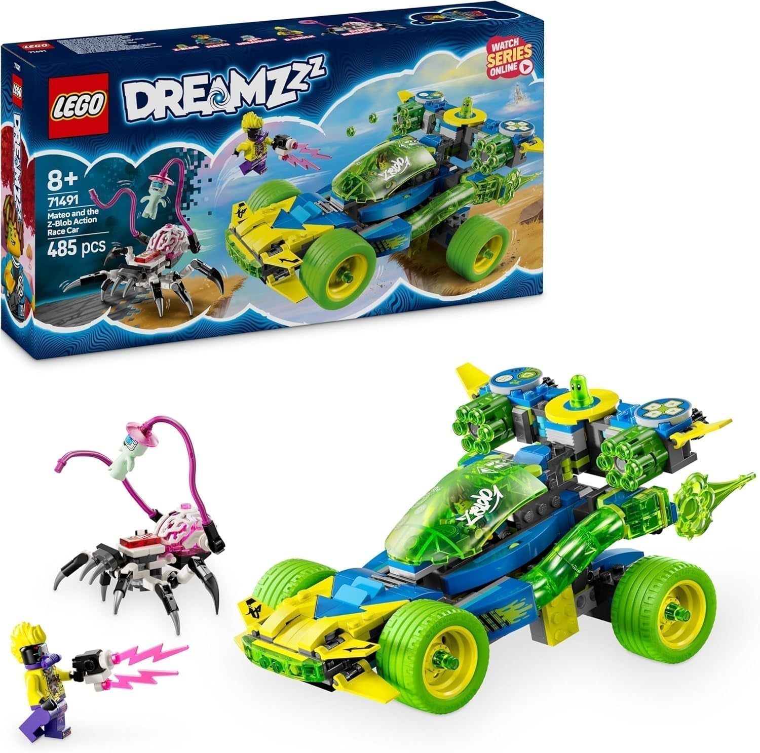 LEGO Dreamzzz Mateo con Z-Blob Action Racer, juego de fantasía 2 en 1 con vehículos, minifiguras y criaturas oníricas para niños a partir de 8 años, regalo para niños y niñas 71491 Juegos de construcción Beuche den LEGO-Store Default Title