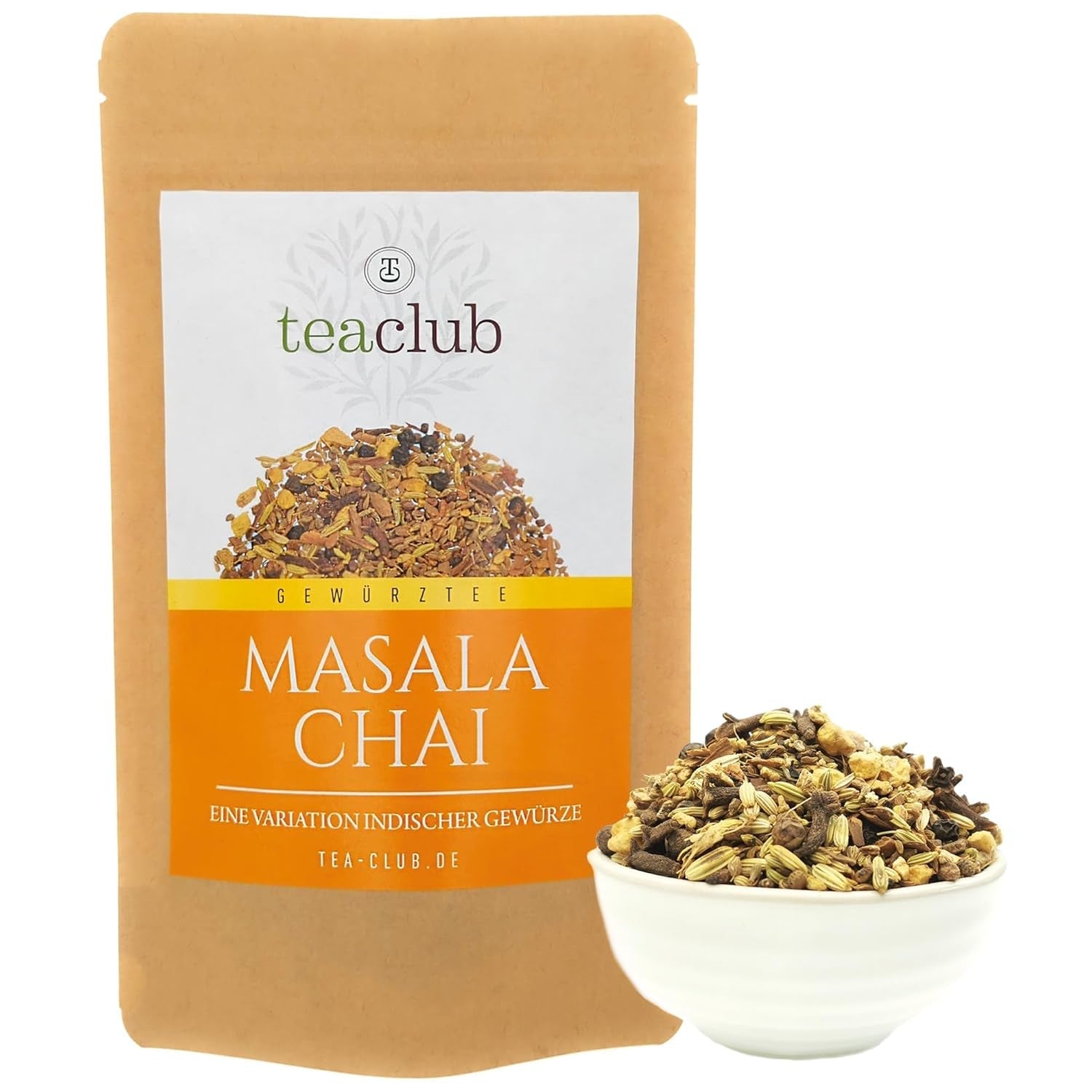 Mezcla de especias para té Masala Chai 100g, especias indias para té chai o chai latte, 100% natural, sin sabor, Teaclub Tea