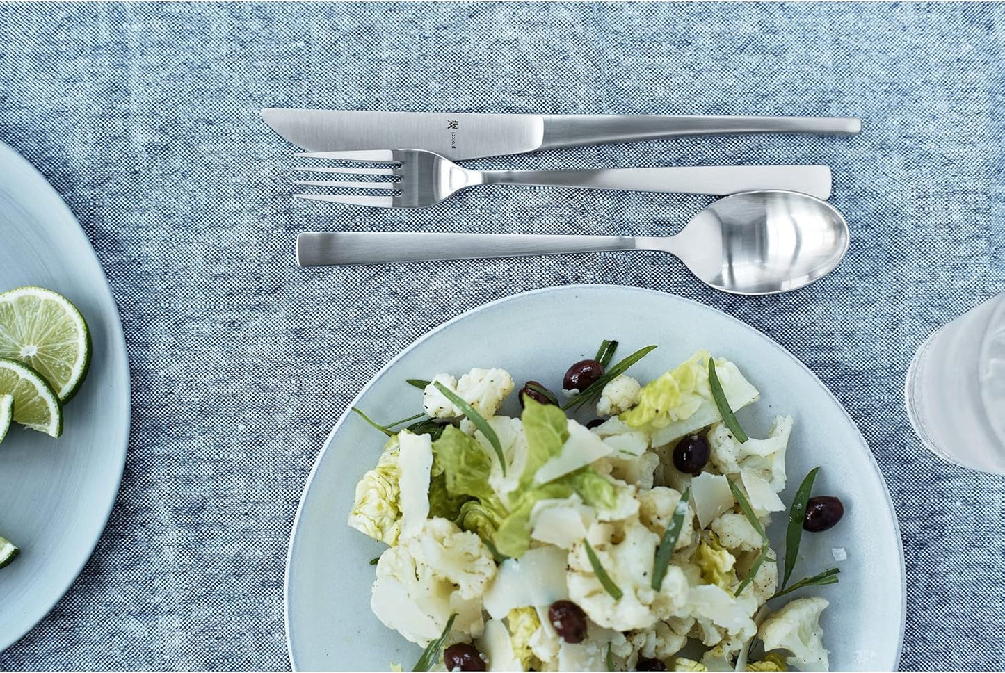 WMF Corvo Besteck Set 12 Personen, 66 Teilig, 60 Teile Mit Servierbesteck, Hohheftmesser, Cromargan Protect Mattiert, Kratzbeständig, Spülmaschinenfest Kitchen Naty Shop