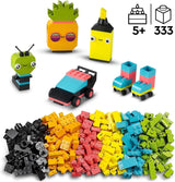 LEGO 11027 Classic Neon Creative Building Set, Brick Box Set, Juguete de construcción con modelos: coche, piña, extraterrestre, patines, figuras y más, para niños a partir de 5 años Juegos de construcción Besuche den LEGO-Store