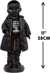 Rainbow High Shadow High - REXX McQueen - Muñeca negra de moda con atuendo moderno y más de 10 coloridos accesorios de juego - Ideal para coleccionistas y niños de 4 a 12 años