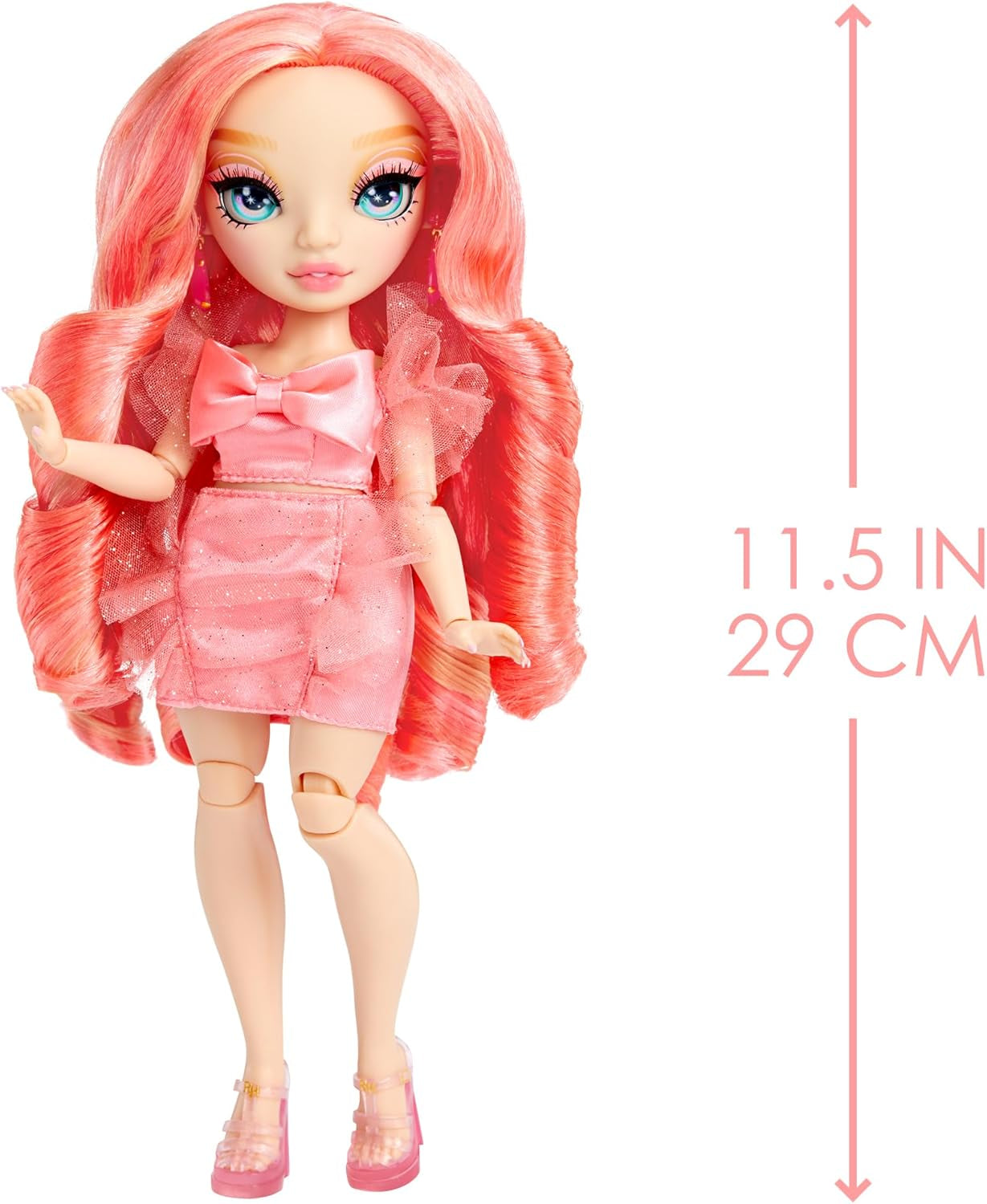 Rainbow High Fashion Doll - Pinkly Paige - Muñeca de moda rosa con un traje de moda - con gafas y más de 10 coloridos accesorios de juego - Ideal para coleccionistas y niños de 4 a 12 años
