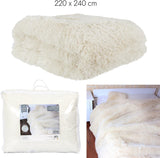 HOME DECO FACTORY Edredón con pelo largo, 220Cm X 240Cm, beige Edredones y colchas Naty Shop