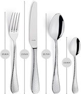 Juego de cubiertos Amefa Sierra 6 personas | Cocina de 24 piezas de acero inoxidable 18/10 Naty Shop