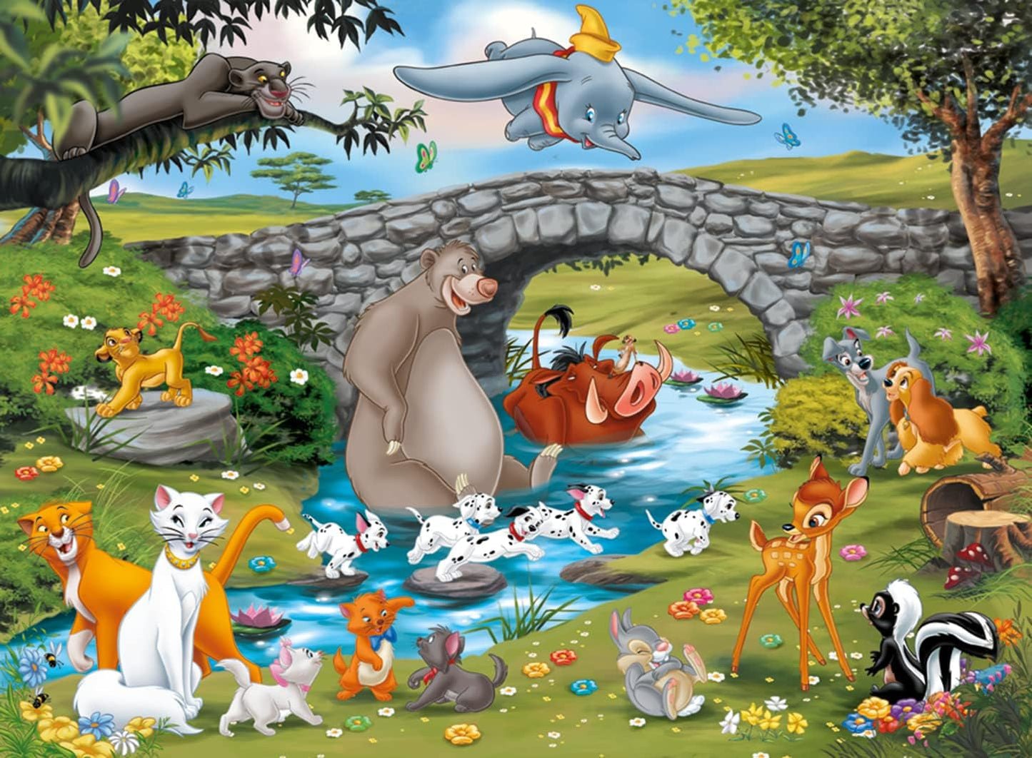 Puzzle Ravensburger para niños - 10947 Animal Friends Family - Puzzle Disney para niños mayores de 6 años, con 100 piezas en formato XXL Puzzle Naty Shop