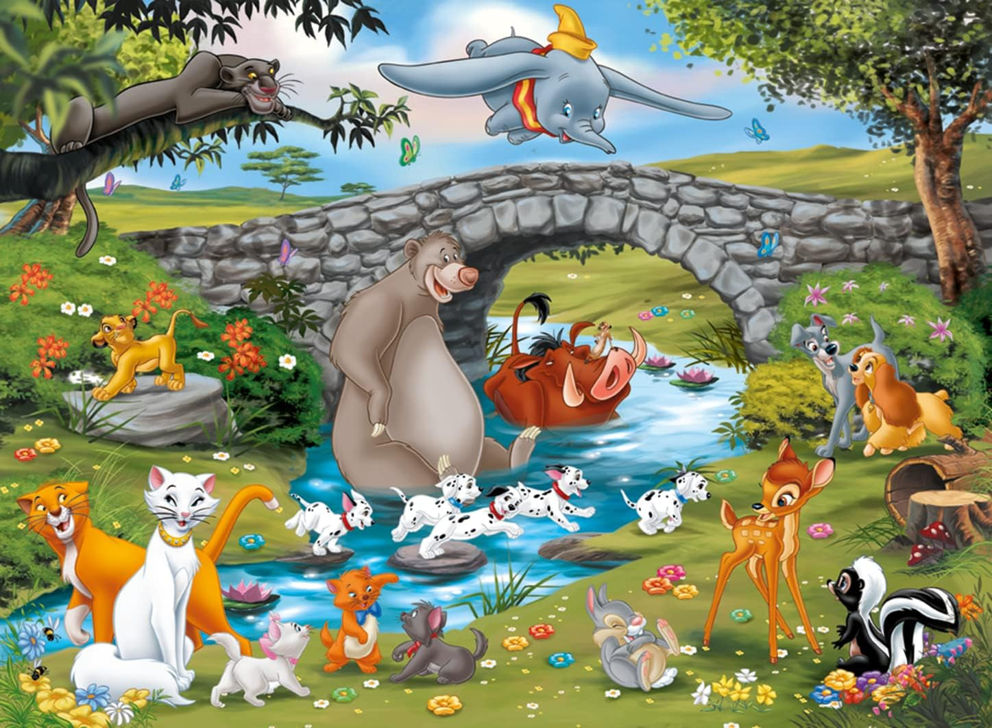 Puzzle Ravensburger para niños - 10947 Animal Friends Family - Puzzle Disney para niños mayores de 6 años, con 100 piezas en formato XXL Puzzle Naty Shop