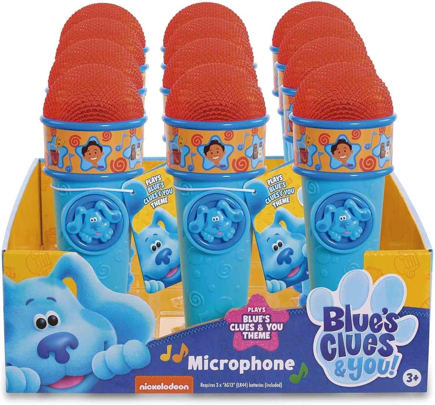 Azul y Puntas Micrófono Azul Blues Clues Juguete para Perros de Dibujos Animados para Niños y Niñas a Partir de 3 Años Multicolor Juguetes para Bebés Naty Shop