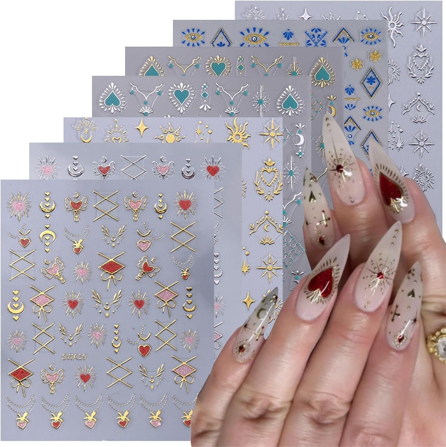 GZMAYUEN 12 colores pegatinas de uñas francesas 3D pegatinas de uñas de Color degradado francés autoadhesivas accesorios de diseño de uñas