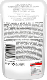 Crystal Delicate Suppenfond für die Katze, mit natürlichem Lachs, garniert mit Gemüse, 40 g, 32 unidades