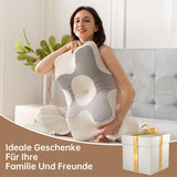 Homyrium Almohada Cervical Ergonómica Almohada Ortopédica Almohada de Espuma Viscoelástica Almohada Antirronquidos Almohada para Dormir de Lado Espalda Almohada Estómago Gris Almohadas Ortopédicas Cervicales Naty Shop
