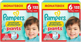 Pampers Premium Protection Pants Talla 7, 123 pañales, 15 kg+, con ajuste de 360° y puños suaves antifugas para una comodidad y protección óptimas
