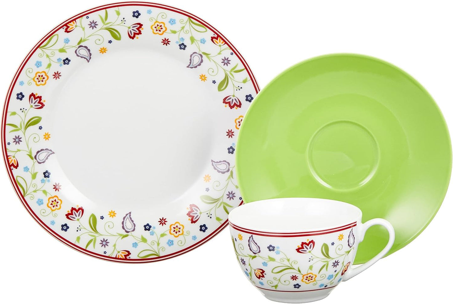 Ritzenhoff & Breker Doppio Shanti Servicio de café, 12 piezas, Porcelana, Verde