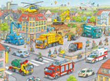 Puzzle Ravensburger para niños - 10558 Vehículos en la ciudad - Puzzle para niños mayores de 6 años con 100 piezas en formato XXL Puzzle Naty Shop