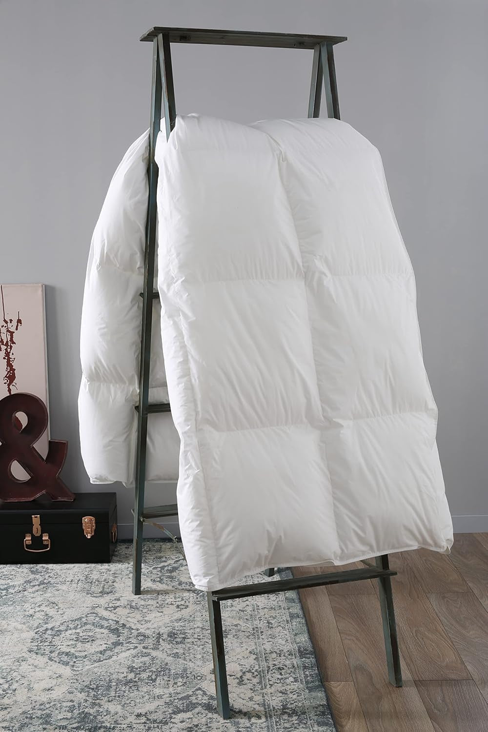 DODO 40381220 Manta Helsinki, material exterior algodón percal, relleno plumón de pato/piel, 240 Cm 220 Cm, blanco Edredones y edredones Naty Shop