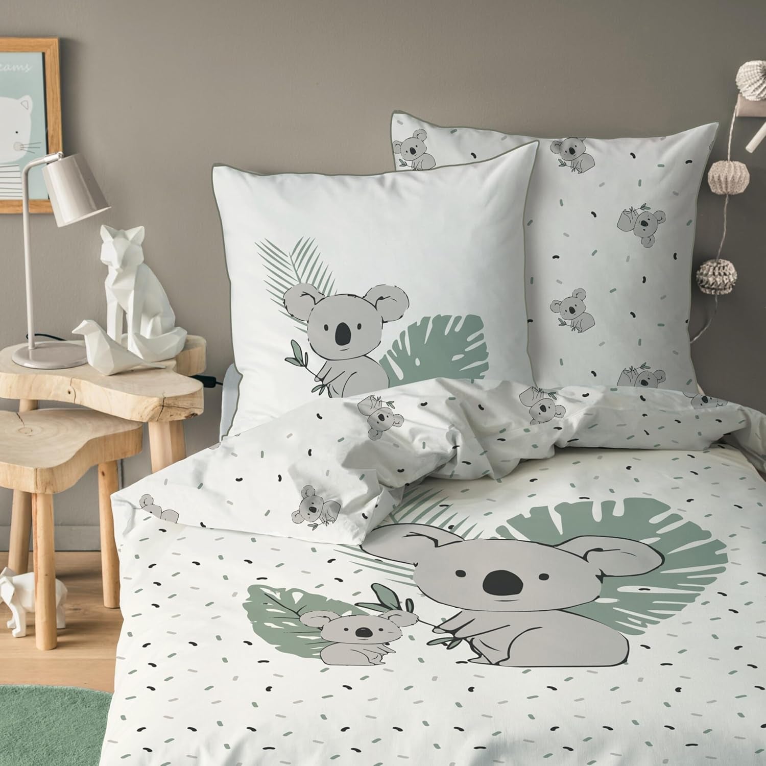 Juego de cama infantil, Koala o Unicornio, 100% algodón Ropa de cama - infantil Naty Shop Koala