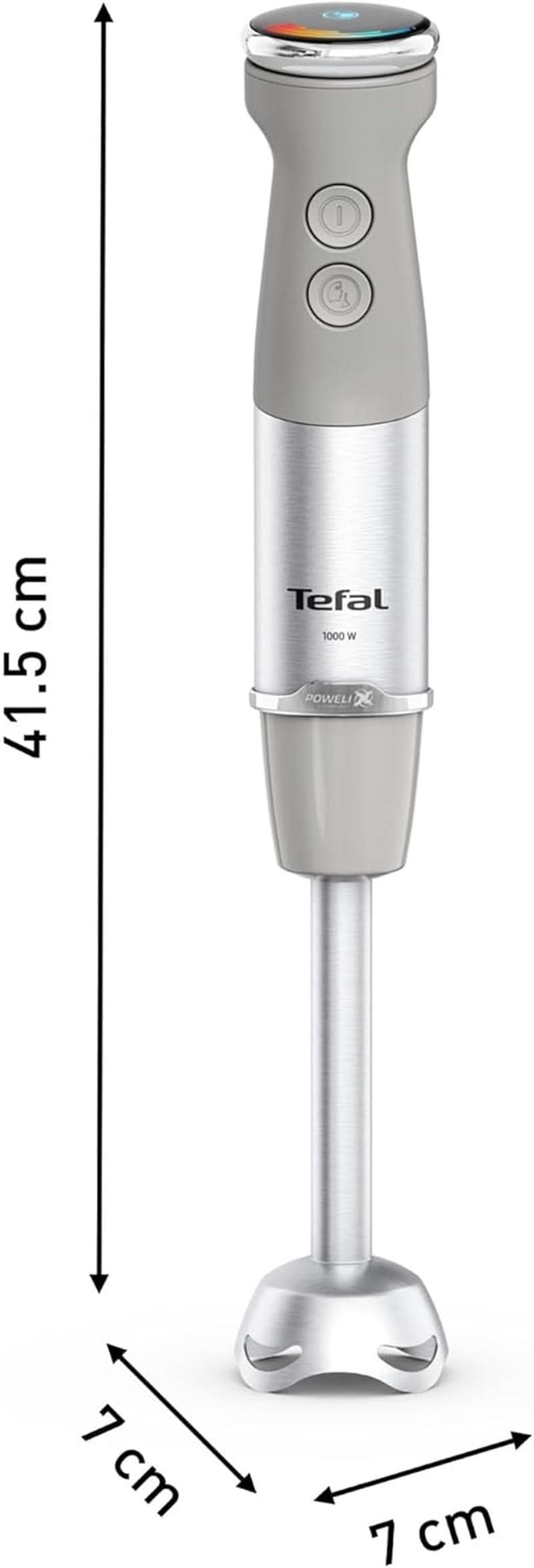 Tefal Quickchef+ 3 en 1 XL Stabmixer/Zerkleinerer/Schneebesen, 1000 W, Intuitive Geschwindigkeitsregelung, Turbo-Taste, Powelix-Messer-Technologie, Edelstahl, Grau, HB67MB30 Cocina Naty Shop