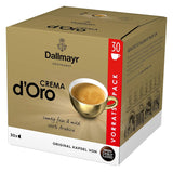 Dallmayr Crema d´Oro, XXL-Vorratsbox & Dallmayr Crema d´Oro intensa (48 Kaffeekapseln, Intensität 9 von 12, 100% Arábica-Bohnen), paquete de 3 (3x16 Kapseln)