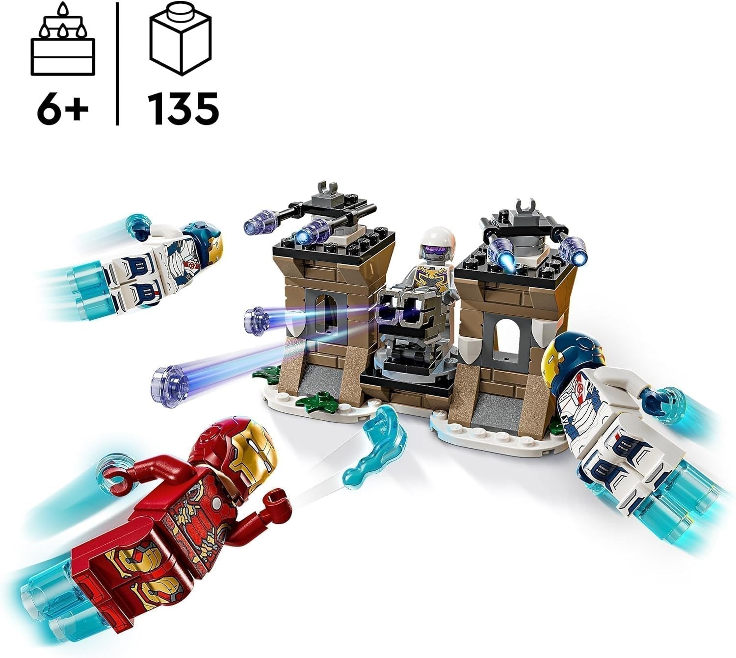 LEGO Marvel Iron Man y Legión de Hierro vs. Soldado Hydra, juguete de construcción de Los Vengadores, juego creativo para niños y fanáticos de los superhéroes, regalo para niños y niñas de 6 años 76288 Juegos de construcción Besuche den LEGO-Store