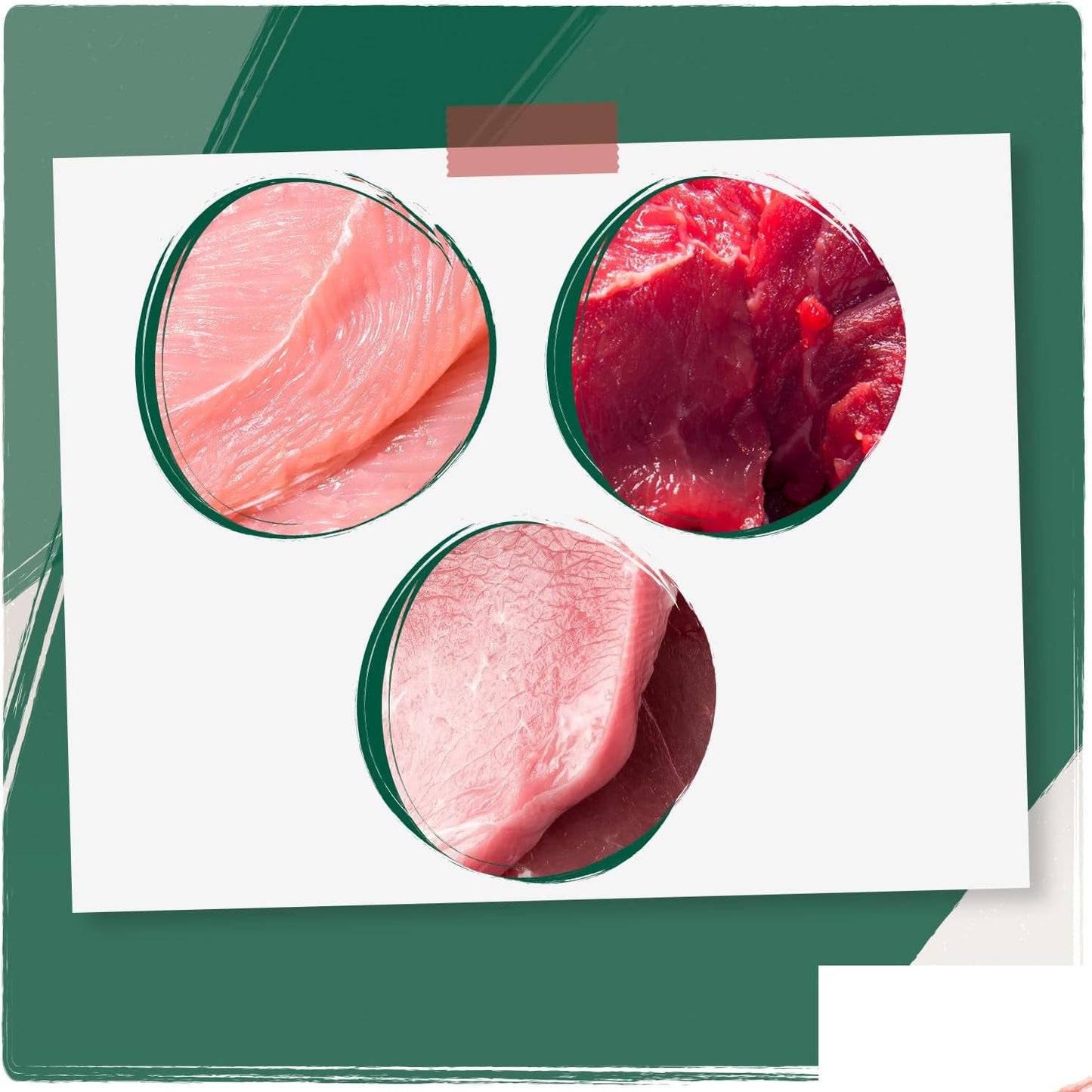 Venandi Animal Premium Nassfutter für Katzen, Probierpaket II, Pollo + Conejo, Kalb, Pavo, 6 x 400 g, getreidefrei und naturbelassen, 2,4 kg