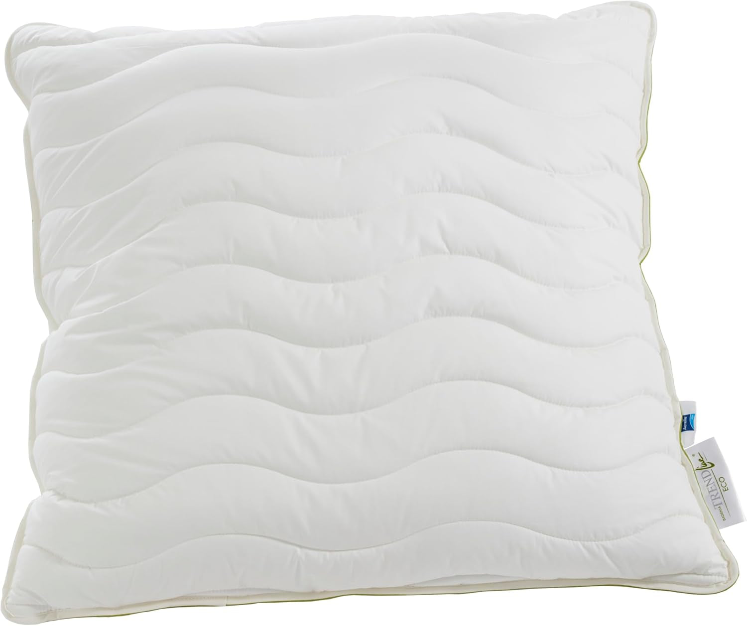 Badenia Trendline Eco Pillow Aerelle Blue 80 X 80 Cm, blanco, certificado Oeko-Tex, producido según el estándar de calidad alemán Naty Shop almohadas estándar