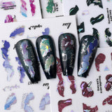 6 colores pegatinas de uñas de mármol bronceador pegatinas autoadhesivas plateadas pegatinas de uñas de mármol flor pegatinas de uñas de mármol 3D accesorios de diseño pegatinas de arte de uñas juego de pegatinas de uñas lámina de uñas
